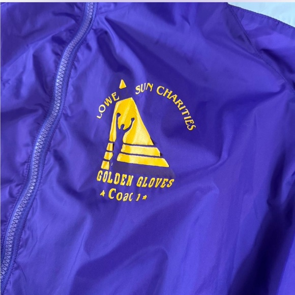 Vintage 2002 New England Golden Gloves purple windbreaker jacket cool jacket - Picture 4 of 7